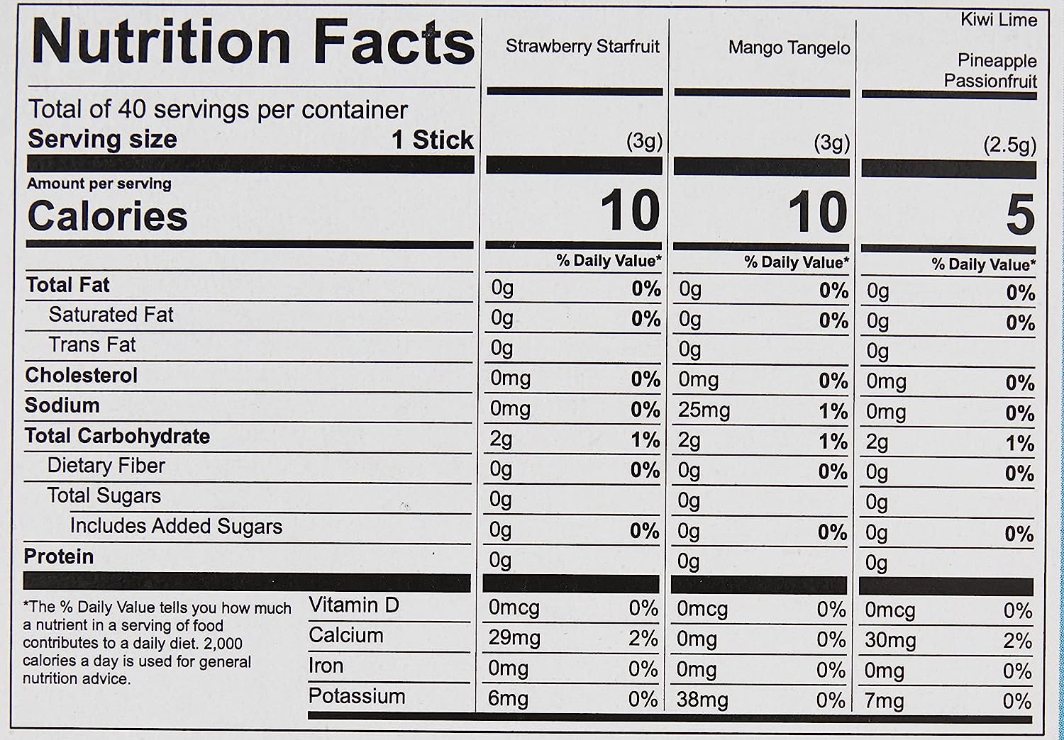 Skittles Singles To Go Tropical Flavors Variety Pack， Powdered Drink Mix， Includes 4 Flavors， Strawberry Starfruit， Mango Tangelo， Kiwi Lime， Pineapple Passionfruit， 40 Count - Image 6